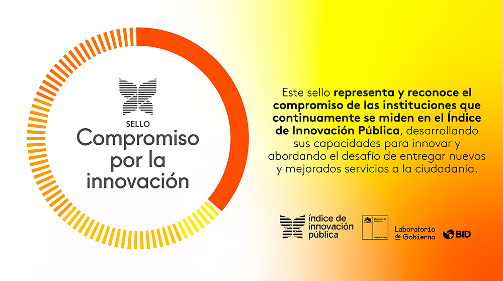 Sello de Compromiso con la Innovación de Laboratorio de Gobierno otorgado a INJUV