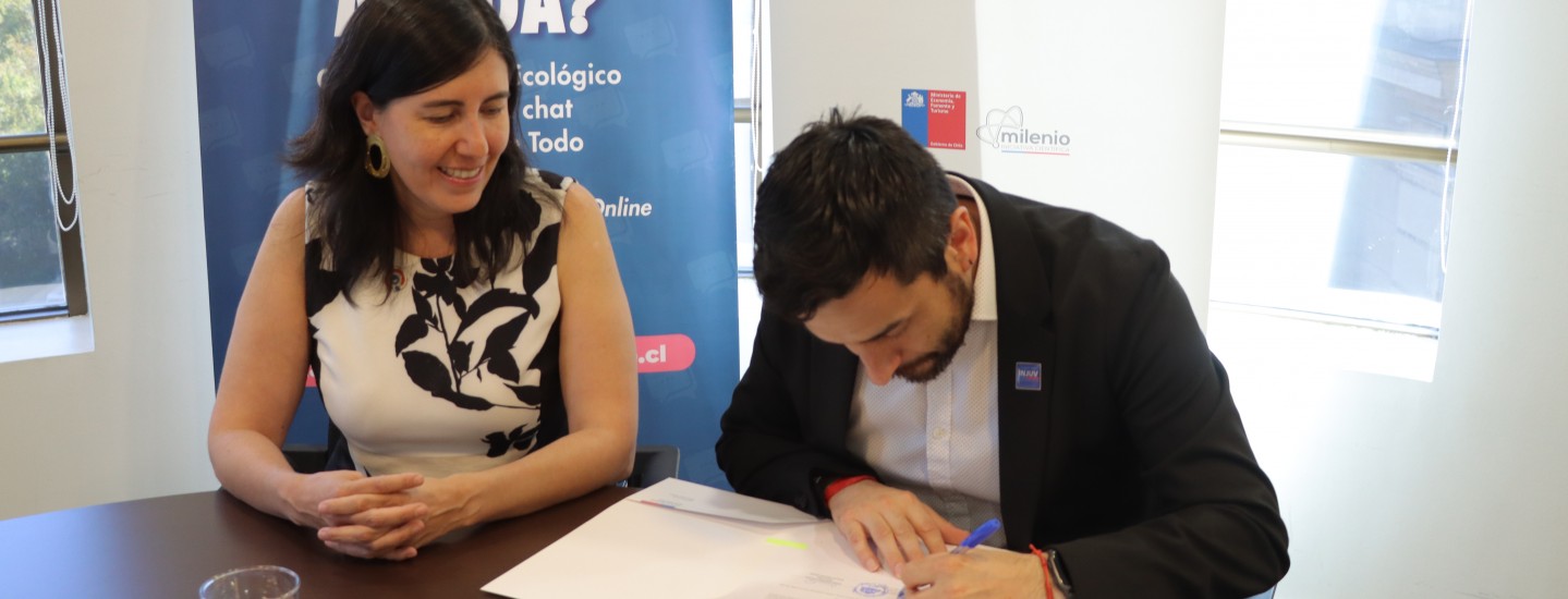 INJUV Y EL NÚCLEO MILENIO IMHAY FIRMAN CONVENIO PARA TRABAJAR EN TEMAS DE SALUD MENTAL DE LAS JUVENTUDES